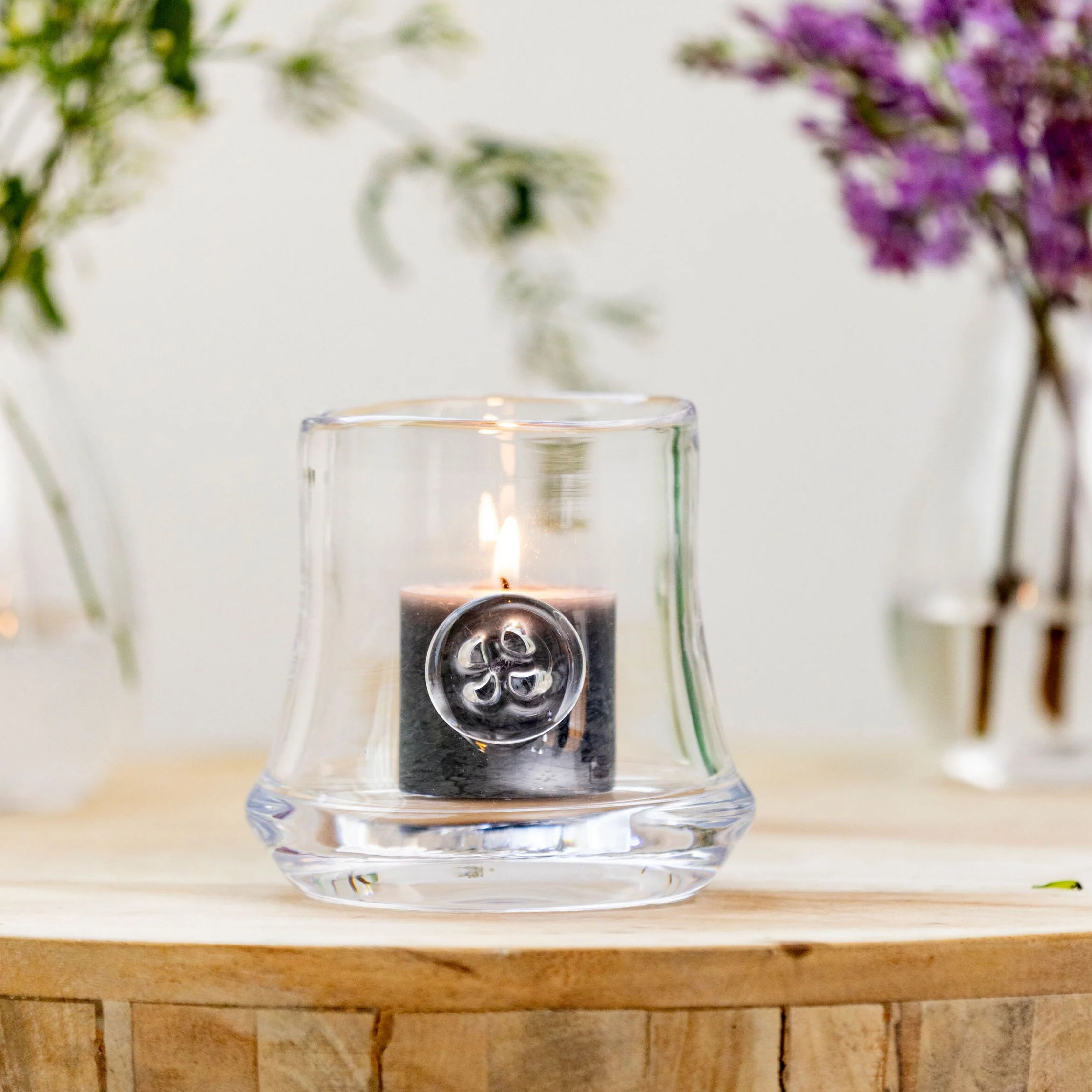 Grey Pillar Candle - 2 x 2 - Image 2