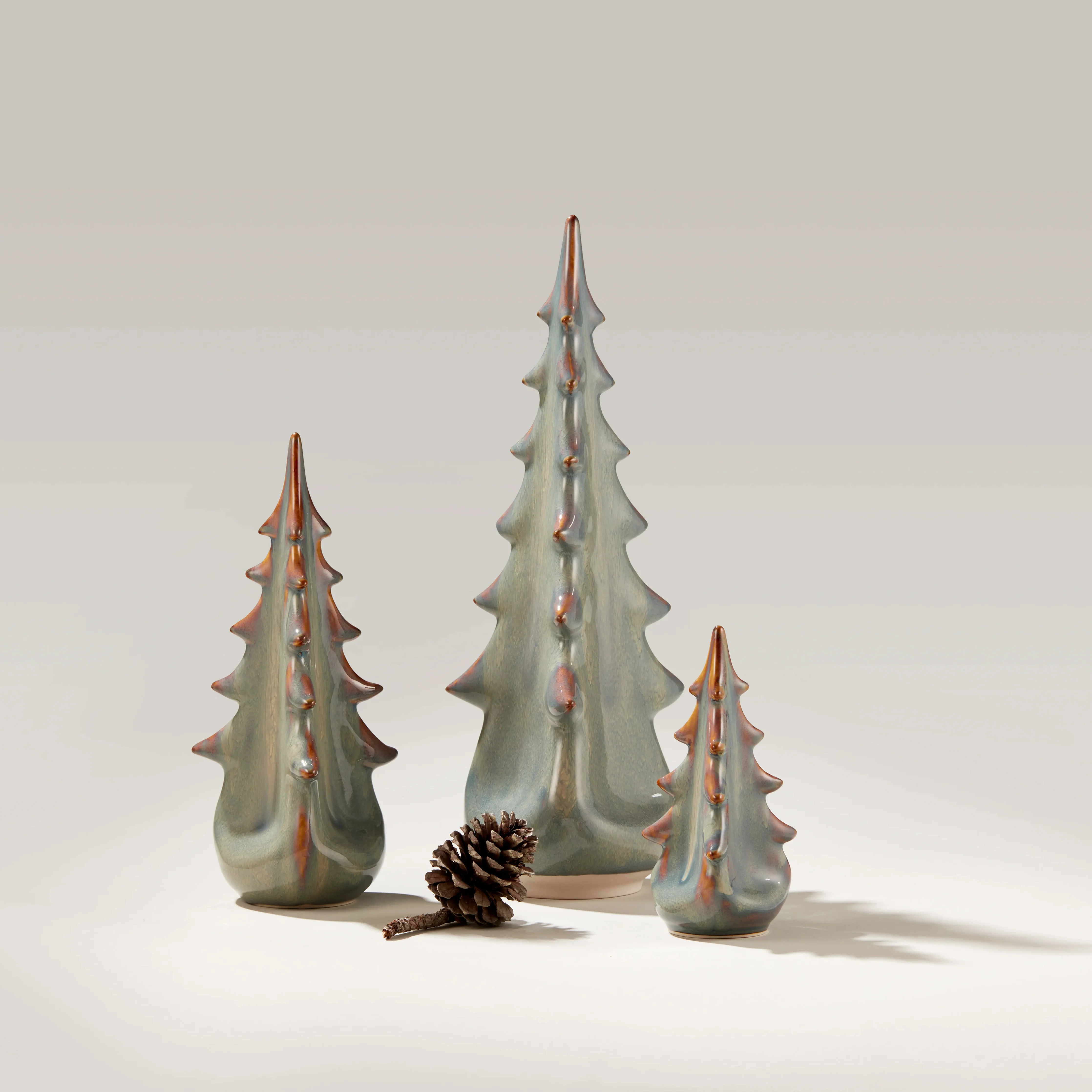 Pottery Evergreen Trio - Image 2