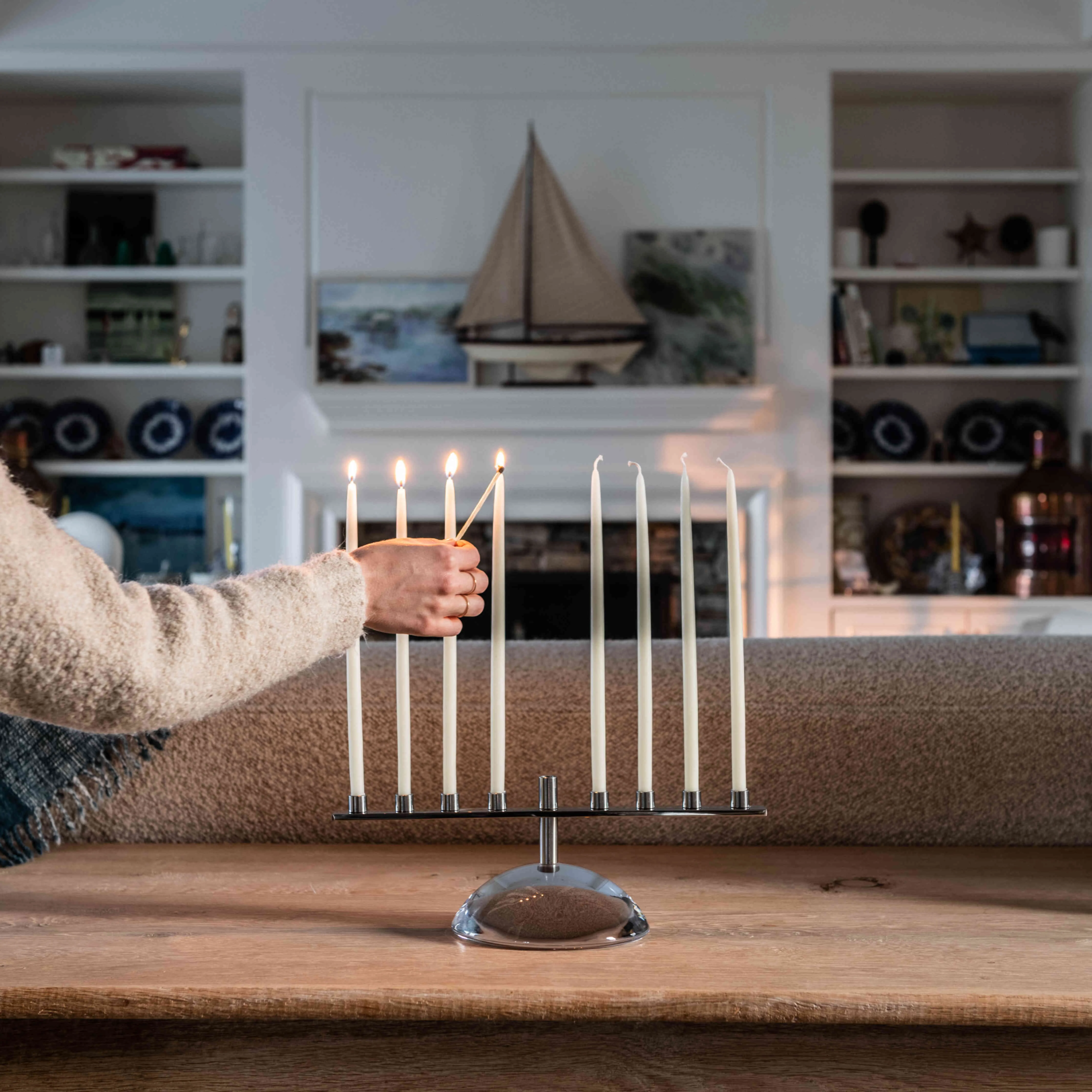 Riverstone Menorah in Gift Box - Image 4