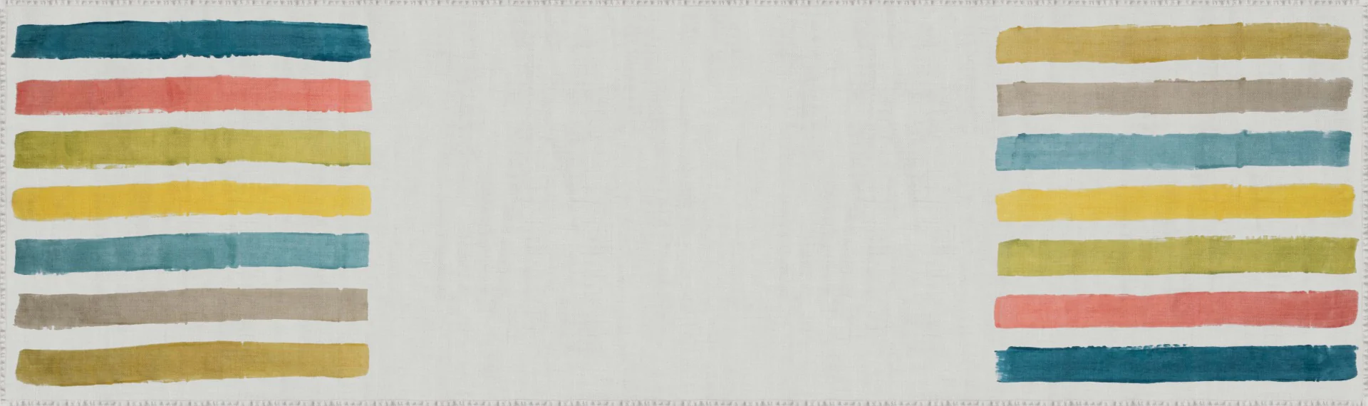 Spring Multi Stripe Linen Runner - 67 Inch - Image 2