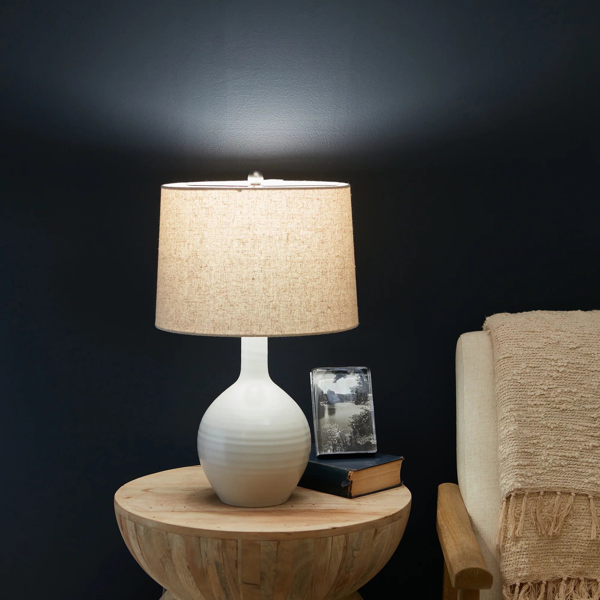 Warren Pottery Lamp, Small — Alabaster - Image 2