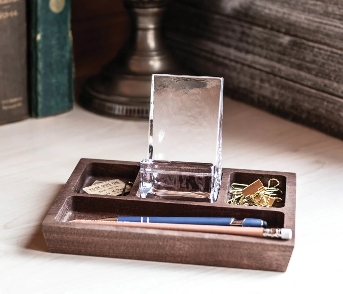 Woodbury Phone Holder Caddy — Walnut - Image 5